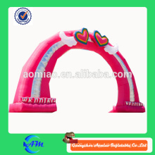 Arco cor-de-rosa inflável do coração do arco inflável do casamento para a venda